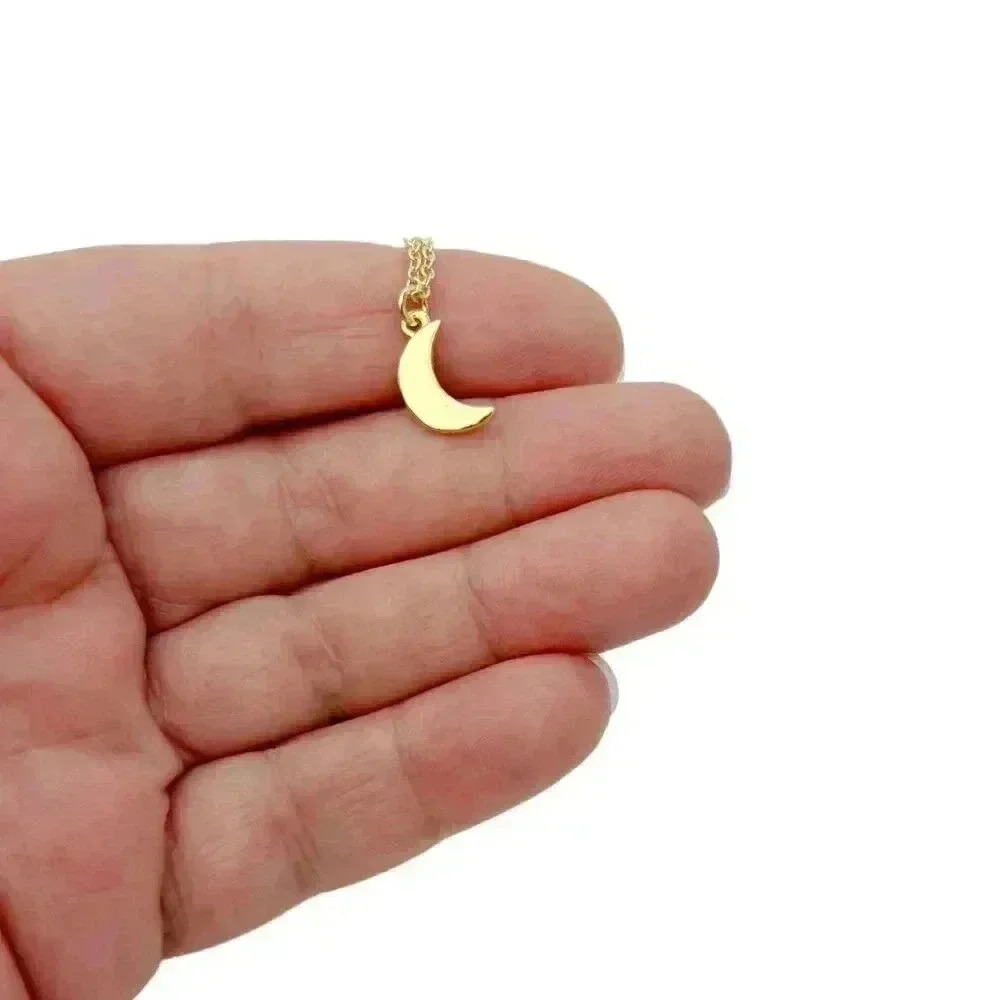 Crescent moon necklace, celestial jewelry - Picture 6 of 12